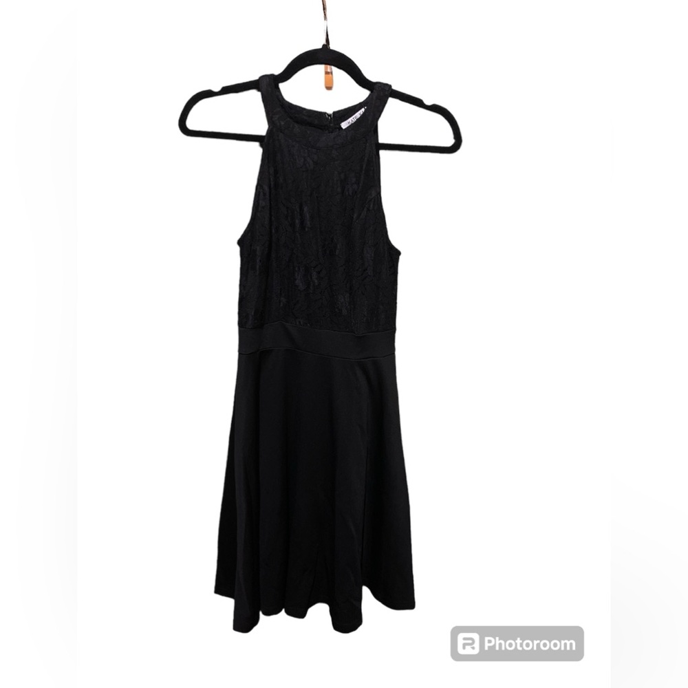 Kate Kasin size XS high neck sleeveless lace skater dress NWT